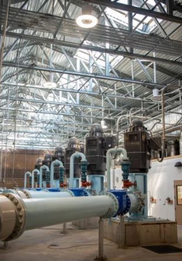 groundwater pipelines inside an ECBID facility
